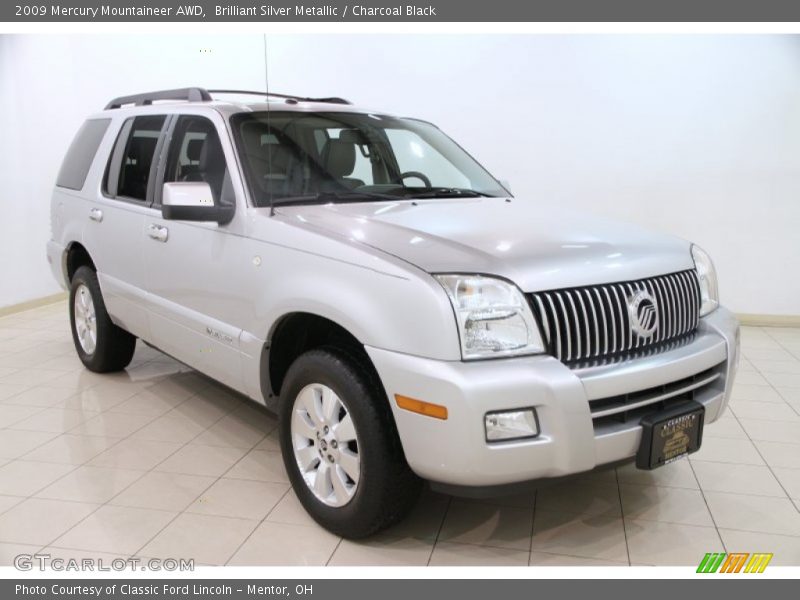 Brilliant Silver Metallic / Charcoal Black 2009 Mercury Mountaineer AWD