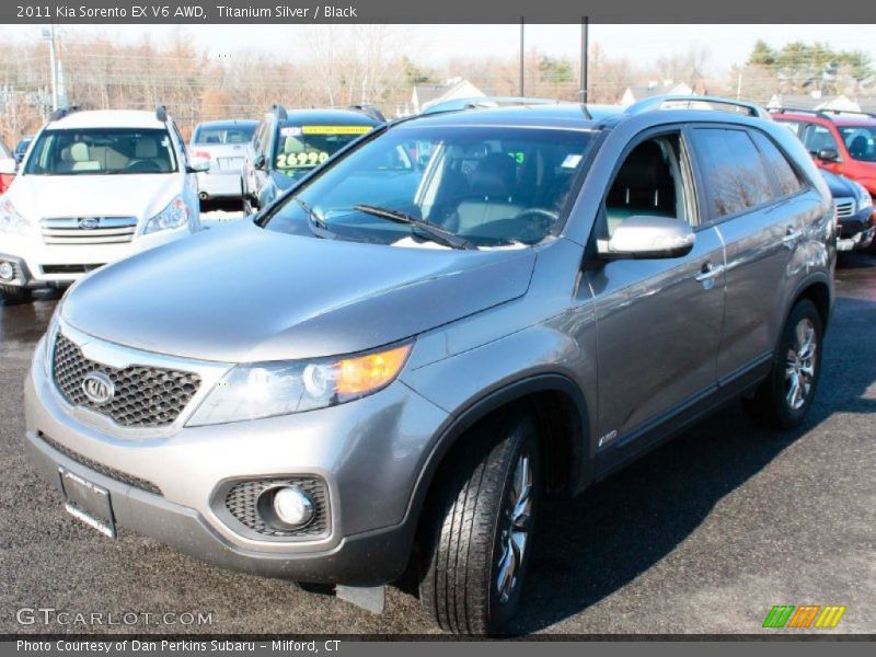 Titanium Silver / Black 2011 Kia Sorento EX V6 AWD