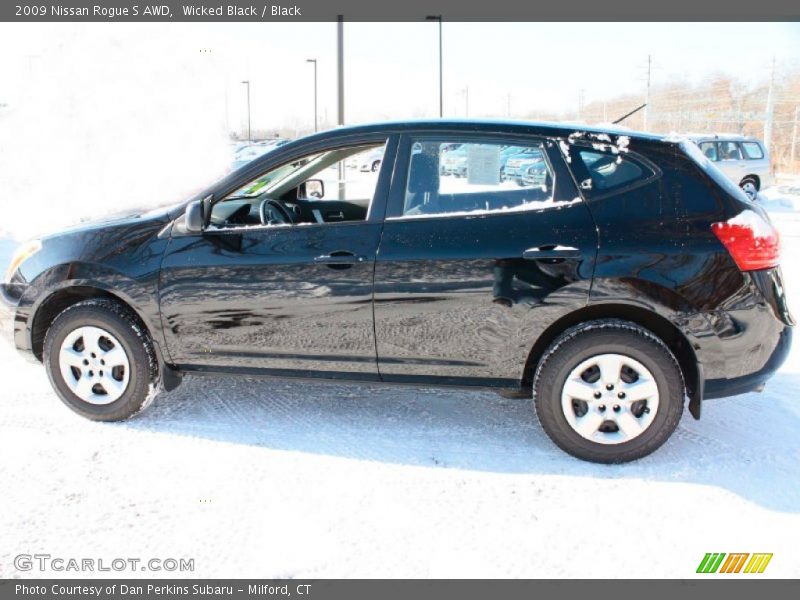 Wicked Black / Black 2009 Nissan Rogue S AWD