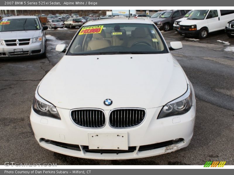 Alpine White / Beige 2007 BMW 5 Series 525xi Sedan