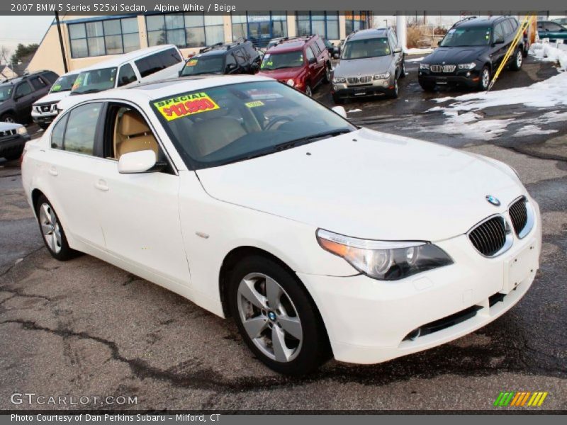 Alpine White / Beige 2007 BMW 5 Series 525xi Sedan