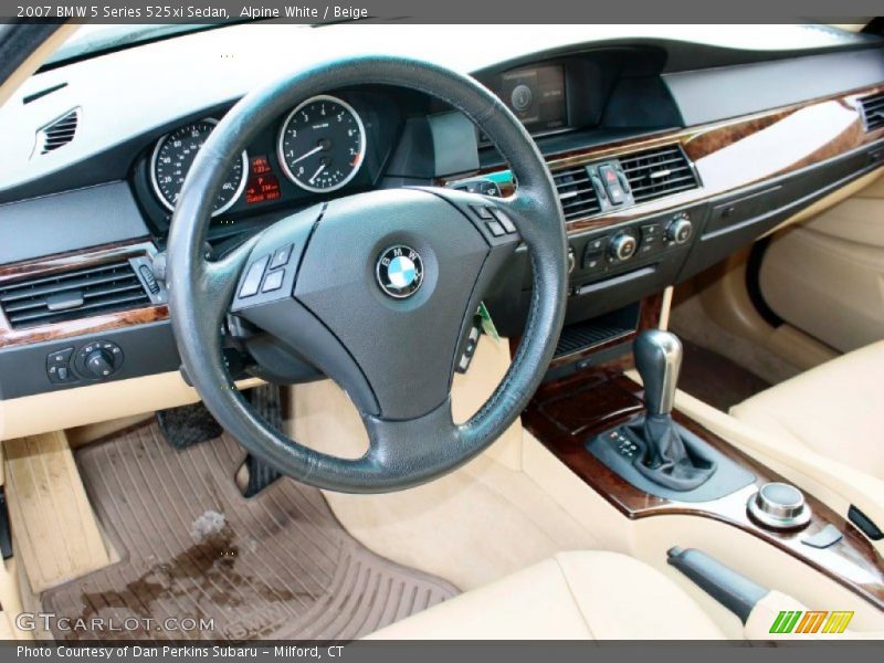 Alpine White / Beige 2007 BMW 5 Series 525xi Sedan