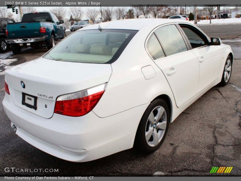 Alpine White / Beige 2007 BMW 5 Series 525xi Sedan