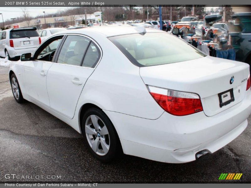 Alpine White / Beige 2007 BMW 5 Series 525xi Sedan