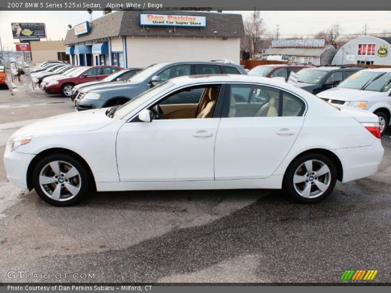 Alpine White / Beige 2007 BMW 5 Series 525xi Sedan