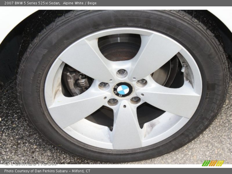 Alpine White / Beige 2007 BMW 5 Series 525xi Sedan
