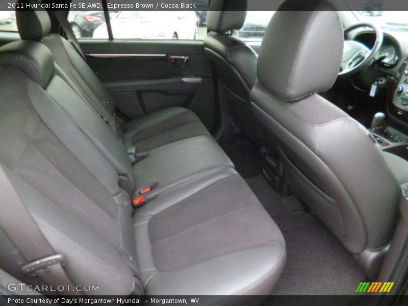 Espresso Brown / Cocoa Black 2011 Hyundai Santa Fe SE AWD