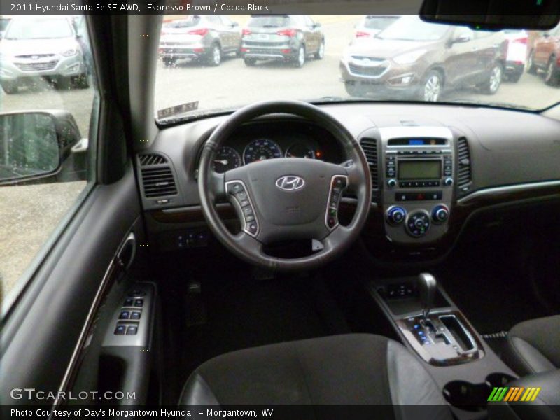Espresso Brown / Cocoa Black 2011 Hyundai Santa Fe SE AWD