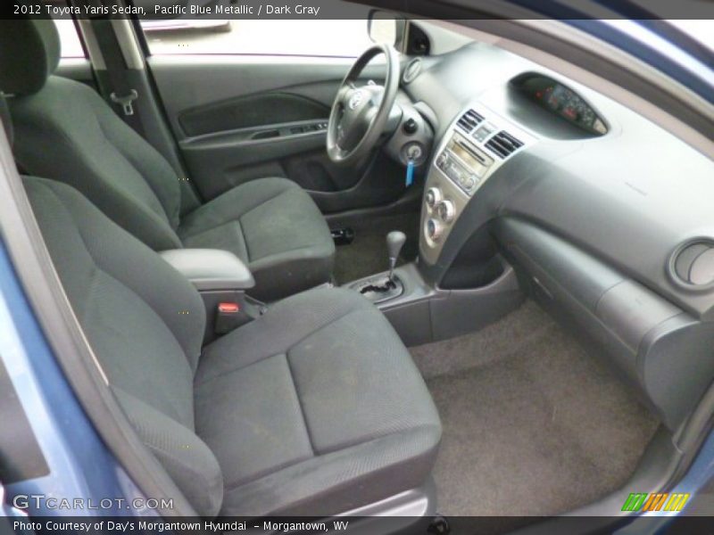 Pacific Blue Metallic / Dark Gray 2012 Toyota Yaris Sedan