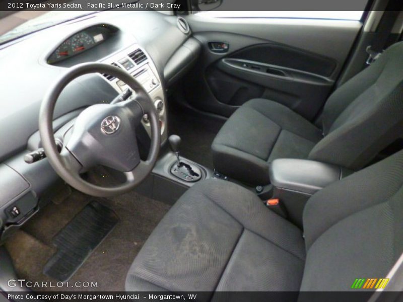 Pacific Blue Metallic / Dark Gray 2012 Toyota Yaris Sedan