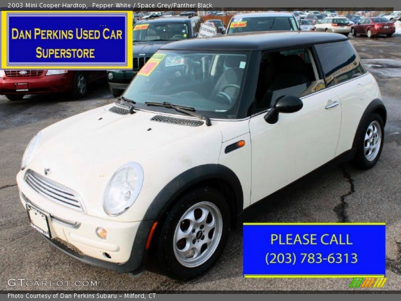 Pepper White / Space Grey/Panther Black 2003 Mini Cooper Hardtop