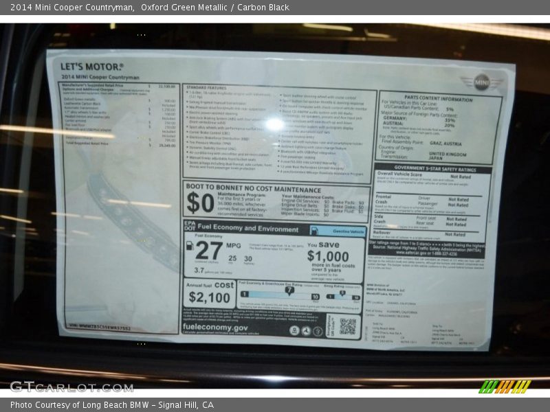 Oxford Green Metallic / Carbon Black 2014 Mini Cooper Countryman