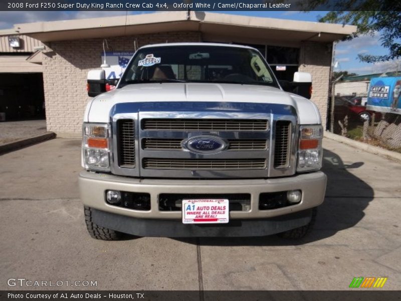 Oxford White / Camel/Chaparral Leather 2008 Ford F250 Super Duty King Ranch Crew Cab 4x4