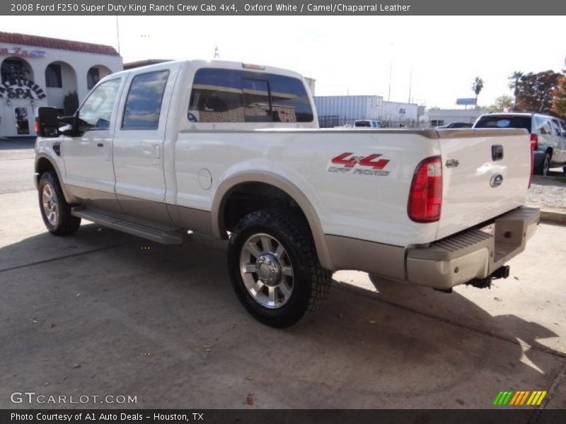 Oxford White / Camel/Chaparral Leather 2008 Ford F250 Super Duty King Ranch Crew Cab 4x4