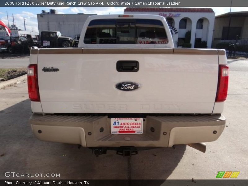 Oxford White / Camel/Chaparral Leather 2008 Ford F250 Super Duty King Ranch Crew Cab 4x4