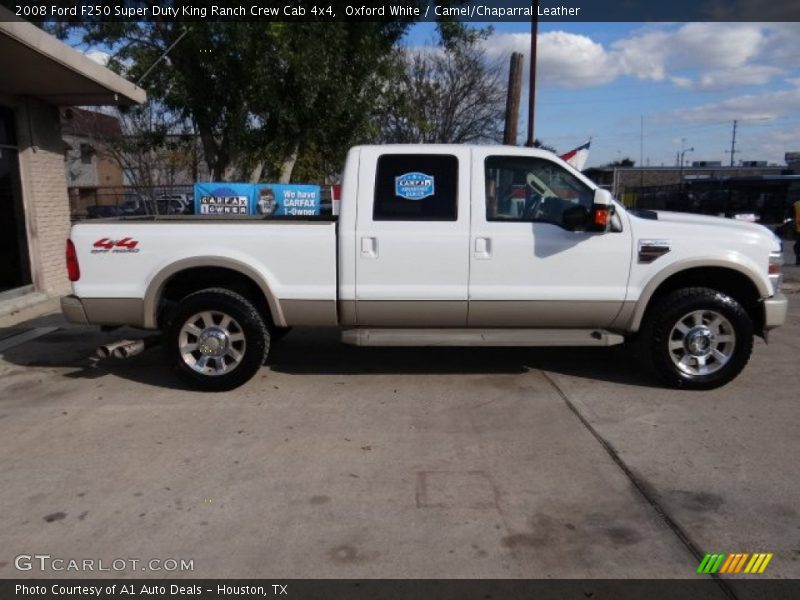 Oxford White / Camel/Chaparral Leather 2008 Ford F250 Super Duty King Ranch Crew Cab 4x4