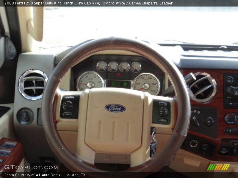 Oxford White / Camel/Chaparral Leather 2008 Ford F250 Super Duty King Ranch Crew Cab 4x4