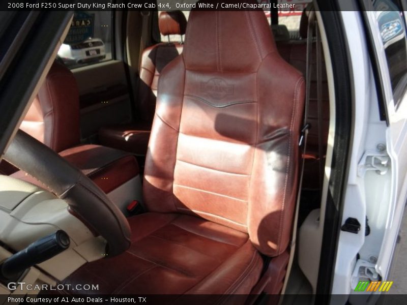 Oxford White / Camel/Chaparral Leather 2008 Ford F250 Super Duty King Ranch Crew Cab 4x4