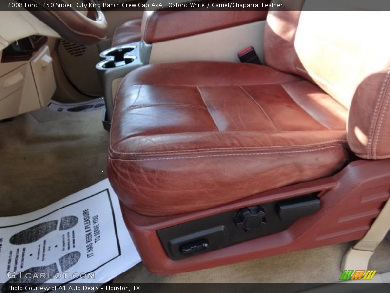 Oxford White / Camel/Chaparral Leather 2008 Ford F250 Super Duty King Ranch Crew Cab 4x4