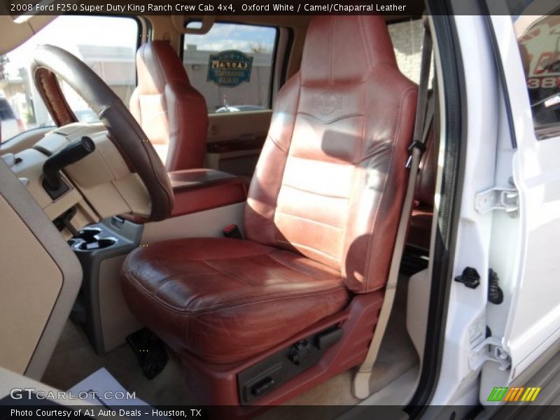 Oxford White / Camel/Chaparral Leather 2008 Ford F250 Super Duty King Ranch Crew Cab 4x4