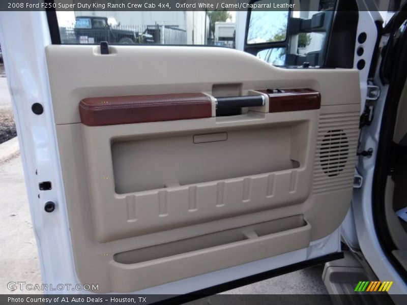 Oxford White / Camel/Chaparral Leather 2008 Ford F250 Super Duty King Ranch Crew Cab 4x4
