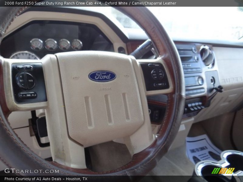 Oxford White / Camel/Chaparral Leather 2008 Ford F250 Super Duty King Ranch Crew Cab 4x4