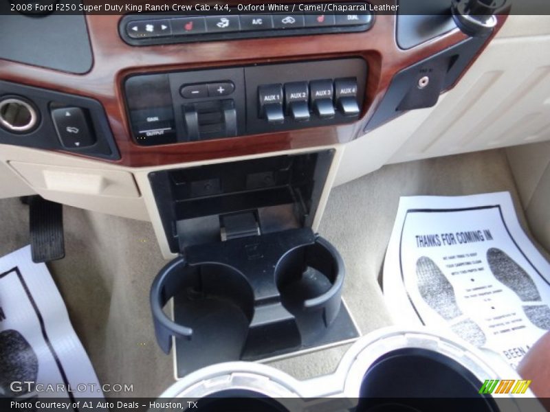 Oxford White / Camel/Chaparral Leather 2008 Ford F250 Super Duty King Ranch Crew Cab 4x4