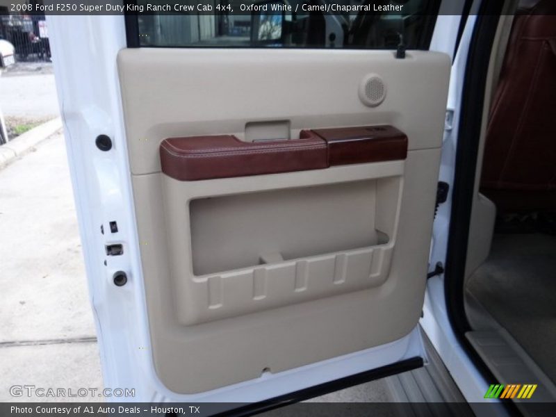 Oxford White / Camel/Chaparral Leather 2008 Ford F250 Super Duty King Ranch Crew Cab 4x4
