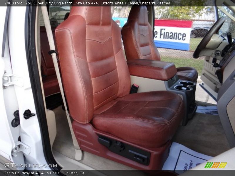 Oxford White / Camel/Chaparral Leather 2008 Ford F250 Super Duty King Ranch Crew Cab 4x4