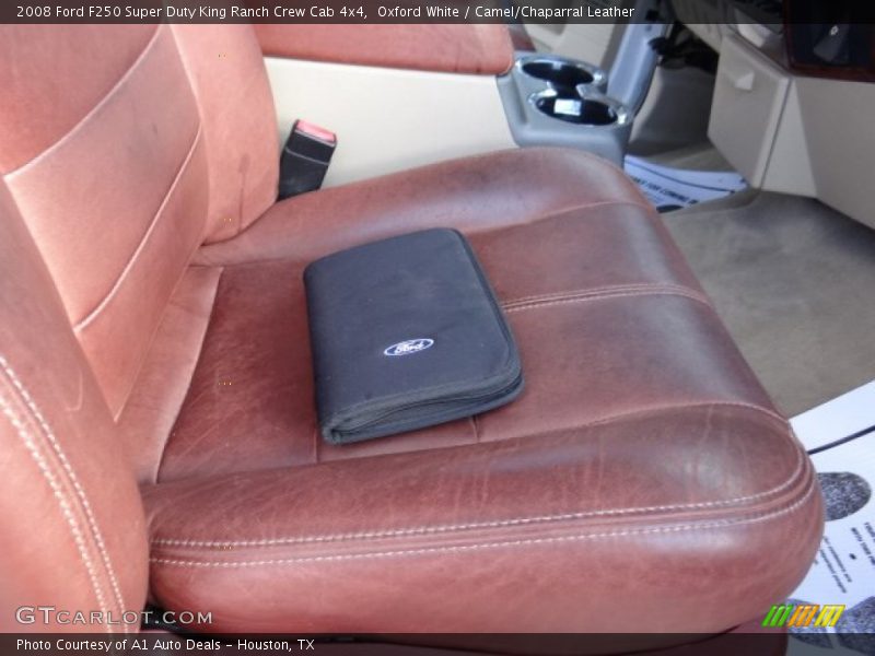 Oxford White / Camel/Chaparral Leather 2008 Ford F250 Super Duty King Ranch Crew Cab 4x4