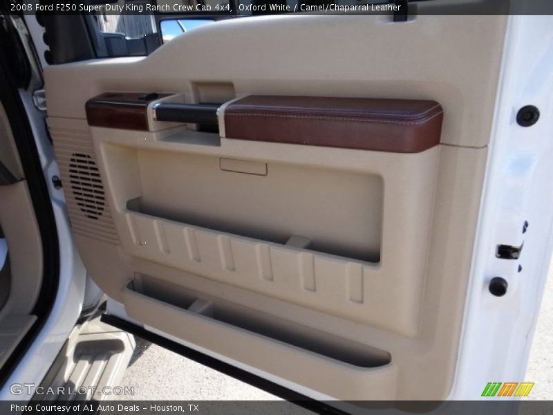 Oxford White / Camel/Chaparral Leather 2008 Ford F250 Super Duty King Ranch Crew Cab 4x4