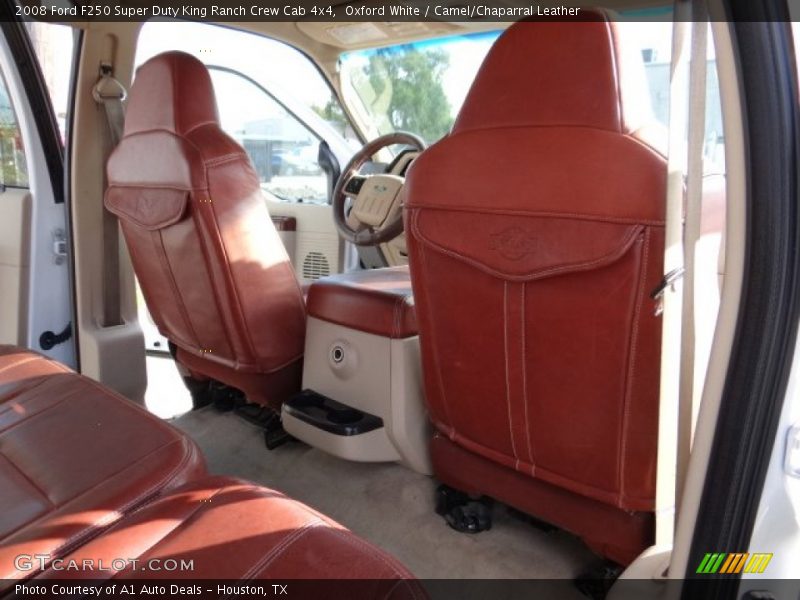 Oxford White / Camel/Chaparral Leather 2008 Ford F250 Super Duty King Ranch Crew Cab 4x4