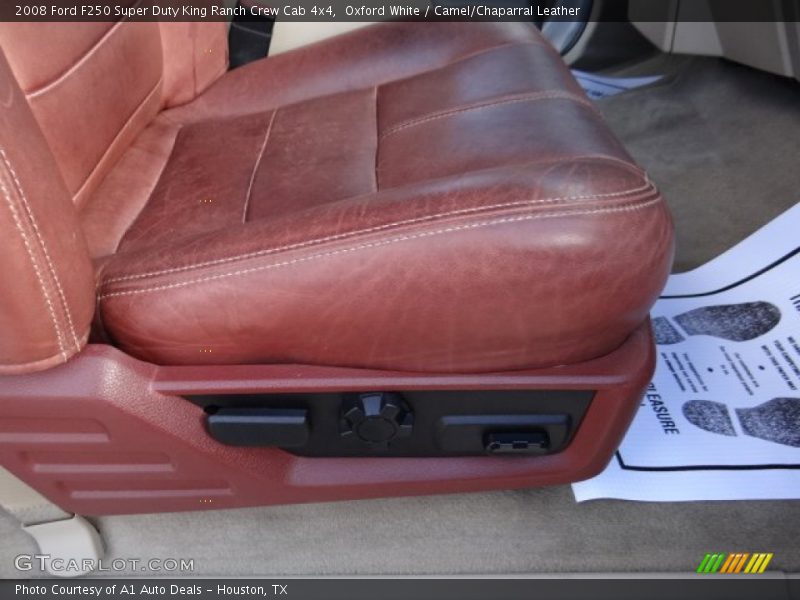Oxford White / Camel/Chaparral Leather 2008 Ford F250 Super Duty King Ranch Crew Cab 4x4