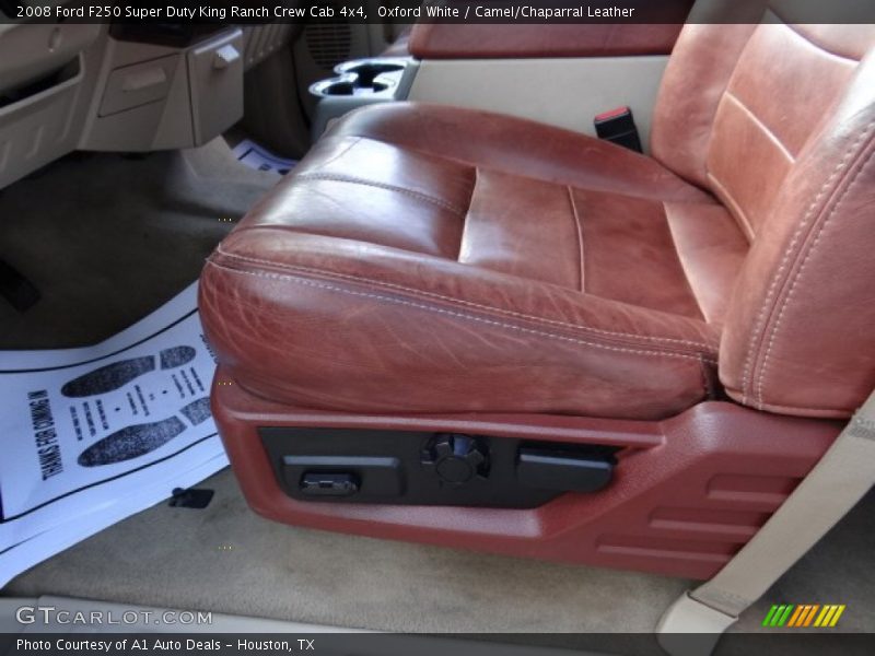 Oxford White / Camel/Chaparral Leather 2008 Ford F250 Super Duty King Ranch Crew Cab 4x4