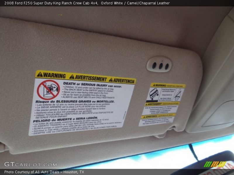 Oxford White / Camel/Chaparral Leather 2008 Ford F250 Super Duty King Ranch Crew Cab 4x4