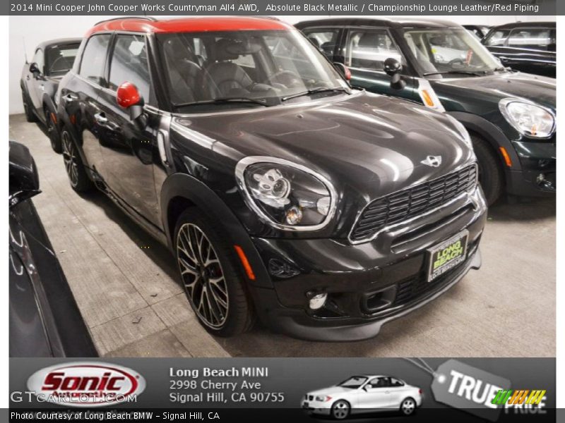 Absolute Black Metallic / Championship Lounge Leather/Red Piping 2014 Mini Cooper John Cooper Works Countryman All4 AWD