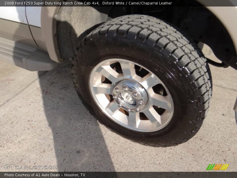 Oxford White / Camel/Chaparral Leather 2008 Ford F250 Super Duty King Ranch Crew Cab 4x4