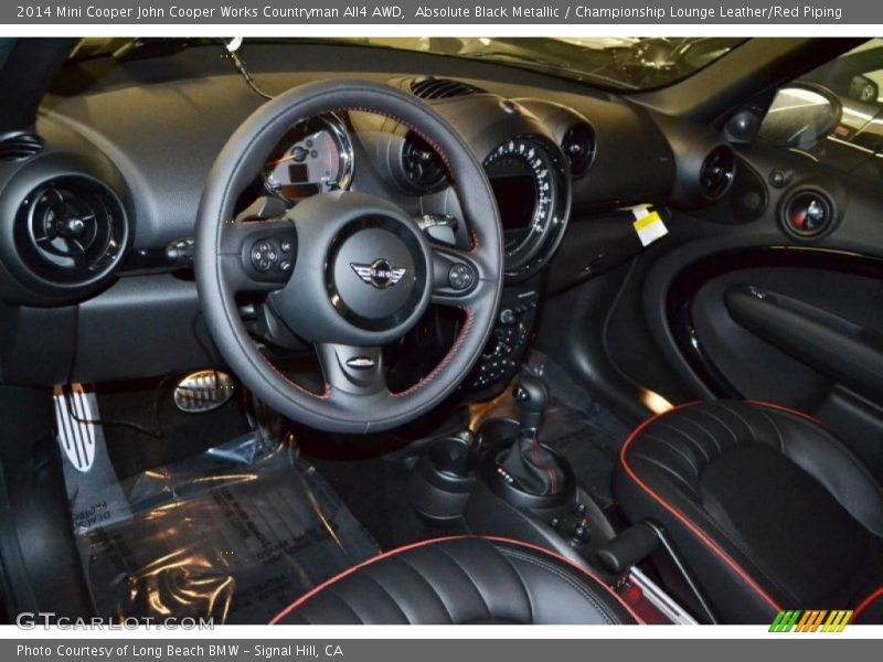 Absolute Black Metallic / Championship Lounge Leather/Red Piping 2014 Mini Cooper John Cooper Works Countryman All4 AWD