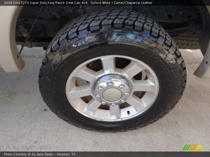 Oxford White / Camel/Chaparral Leather 2008 Ford F250 Super Duty King Ranch Crew Cab 4x4