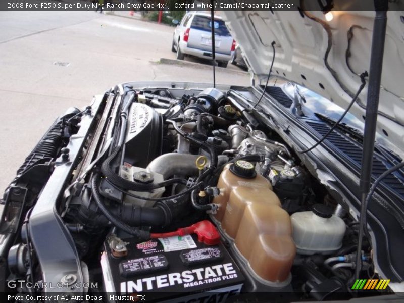 Oxford White / Camel/Chaparral Leather 2008 Ford F250 Super Duty King Ranch Crew Cab 4x4