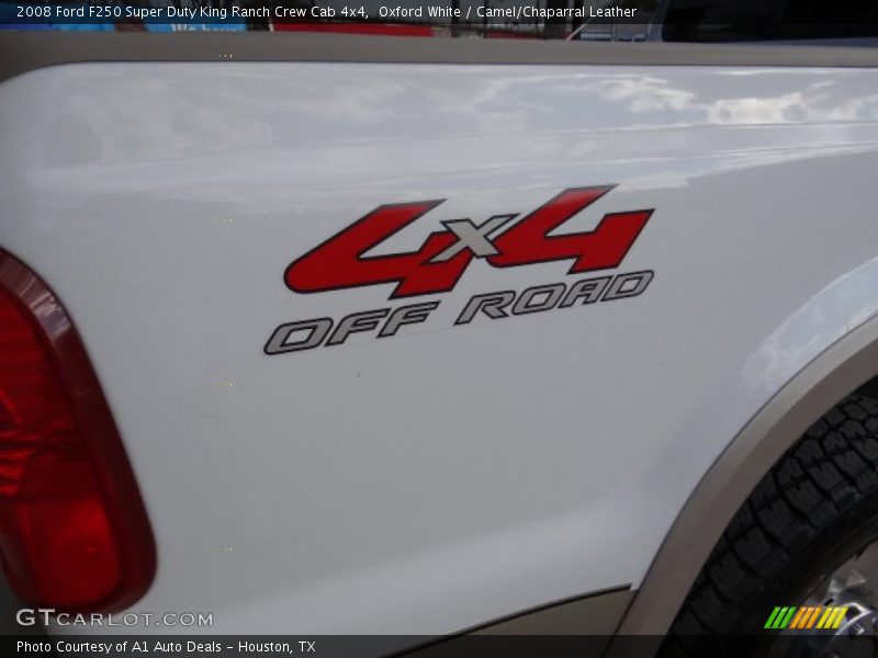 Oxford White / Camel/Chaparral Leather 2008 Ford F250 Super Duty King Ranch Crew Cab 4x4
