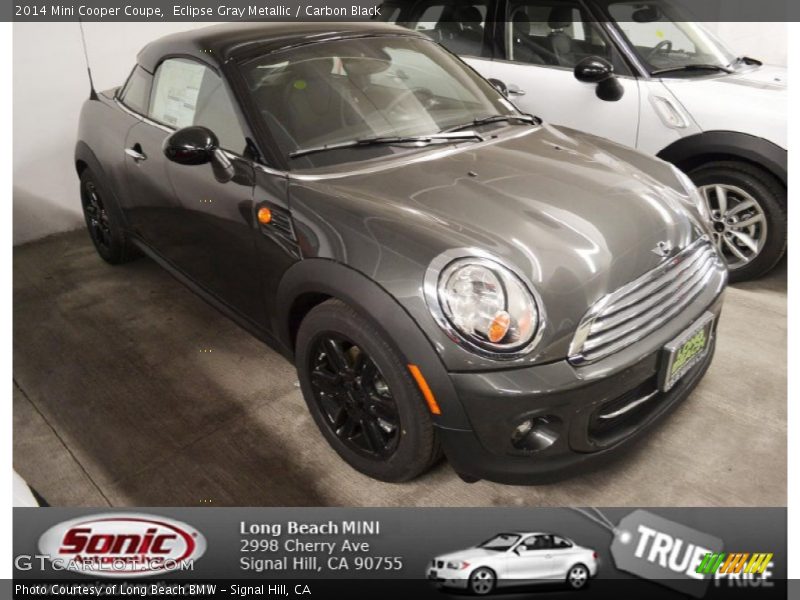 Eclipse Gray Metallic / Carbon Black 2014 Mini Cooper Coupe