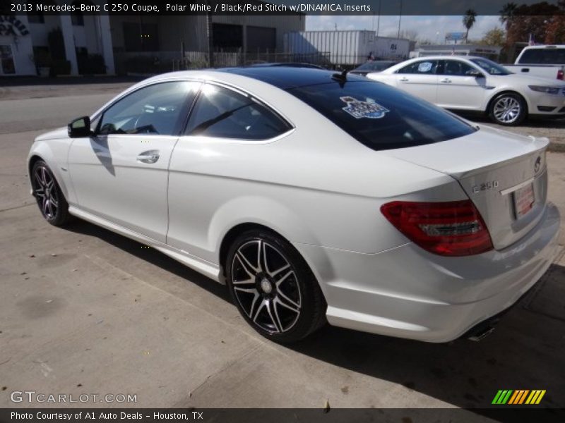 Polar White / Black/Red Stitch w/DINAMICA Inserts 2013 Mercedes-Benz C 250 Coupe