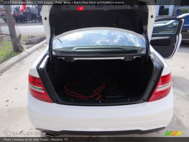 Polar White / Black/Red Stitch w/DINAMICA Inserts 2013 Mercedes-Benz C 250 Coupe