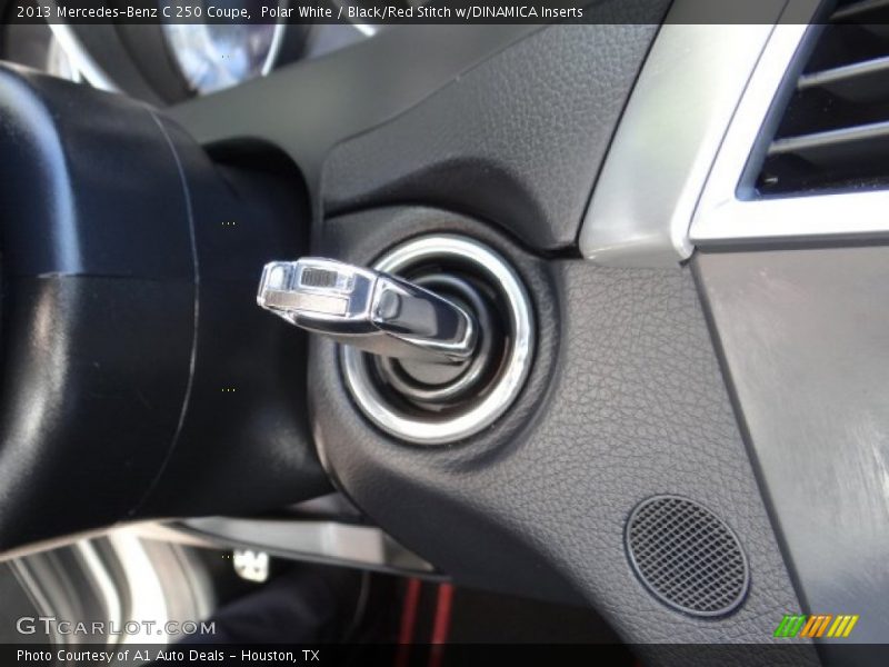 Polar White / Black/Red Stitch w/DINAMICA Inserts 2013 Mercedes-Benz C 250 Coupe