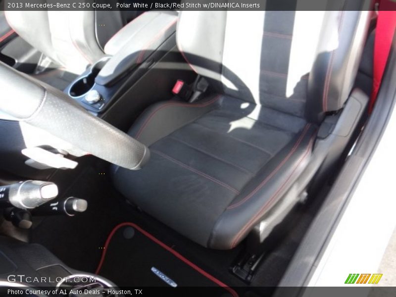 Polar White / Black/Red Stitch w/DINAMICA Inserts 2013 Mercedes-Benz C 250 Coupe