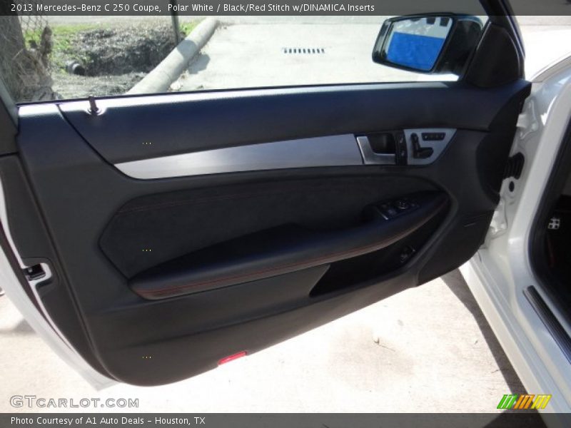 Polar White / Black/Red Stitch w/DINAMICA Inserts 2013 Mercedes-Benz C 250 Coupe