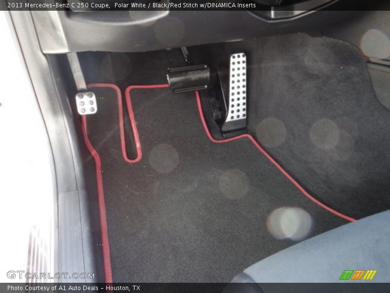 Polar White / Black/Red Stitch w/DINAMICA Inserts 2013 Mercedes-Benz C 250 Coupe