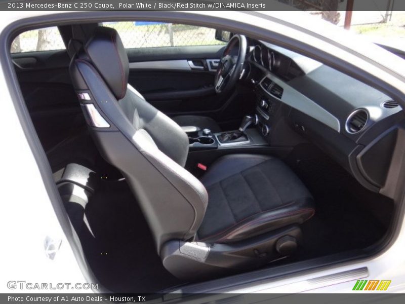 Polar White / Black/Red Stitch w/DINAMICA Inserts 2013 Mercedes-Benz C 250 Coupe