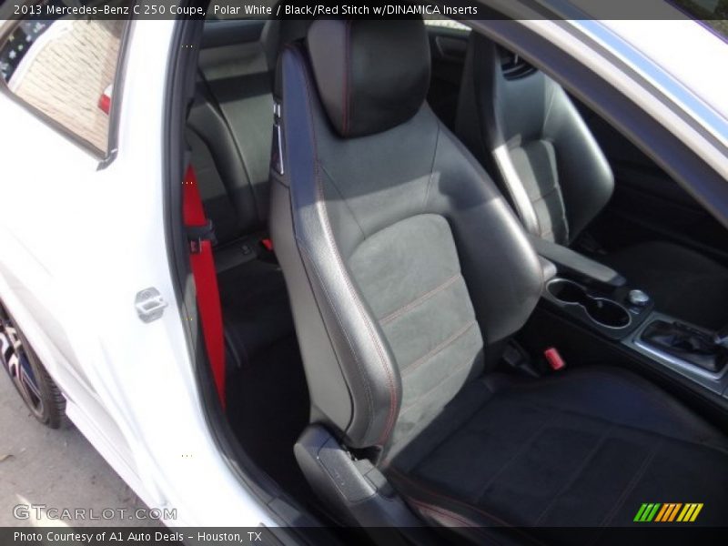 Polar White / Black/Red Stitch w/DINAMICA Inserts 2013 Mercedes-Benz C 250 Coupe